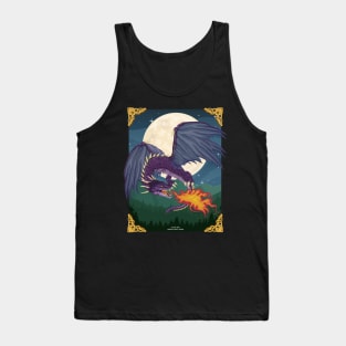 Purple Dragon Full Moon Fantasy Novelty Gift Tank Top